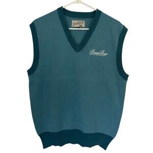 Bogey Boys Men's Golf Preppy Sweater Vest Blue Cotton XXL 2XL NWOT